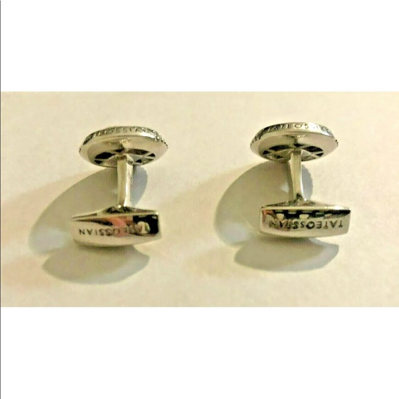 Authentic Tateossian Skull Cameo Silver Cufflinks - Picture 6 of 7